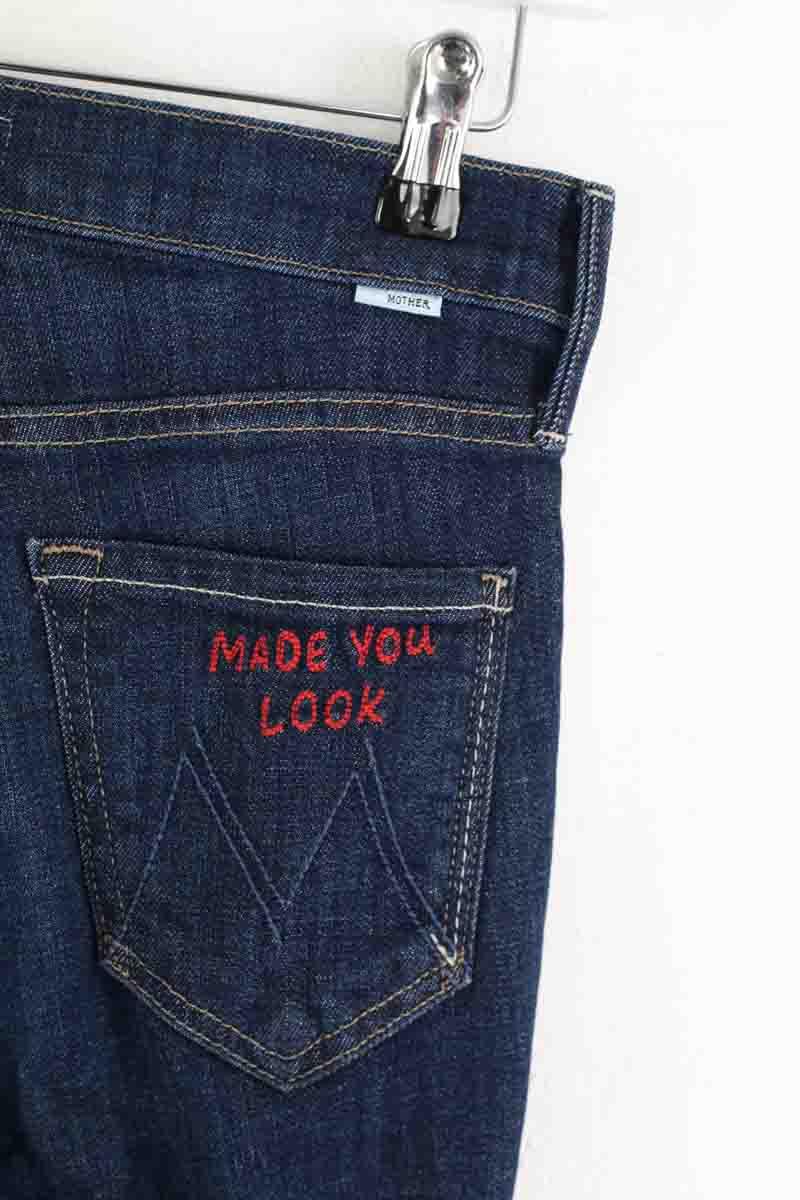 Jean slim Mother  Bleu