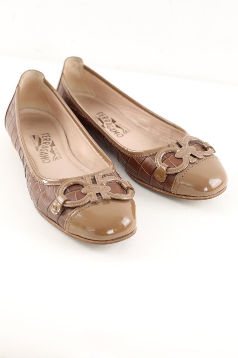Ballerines Salvatore Ferragamo  Marron
