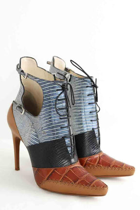 Boots à lacets Dior  Marron