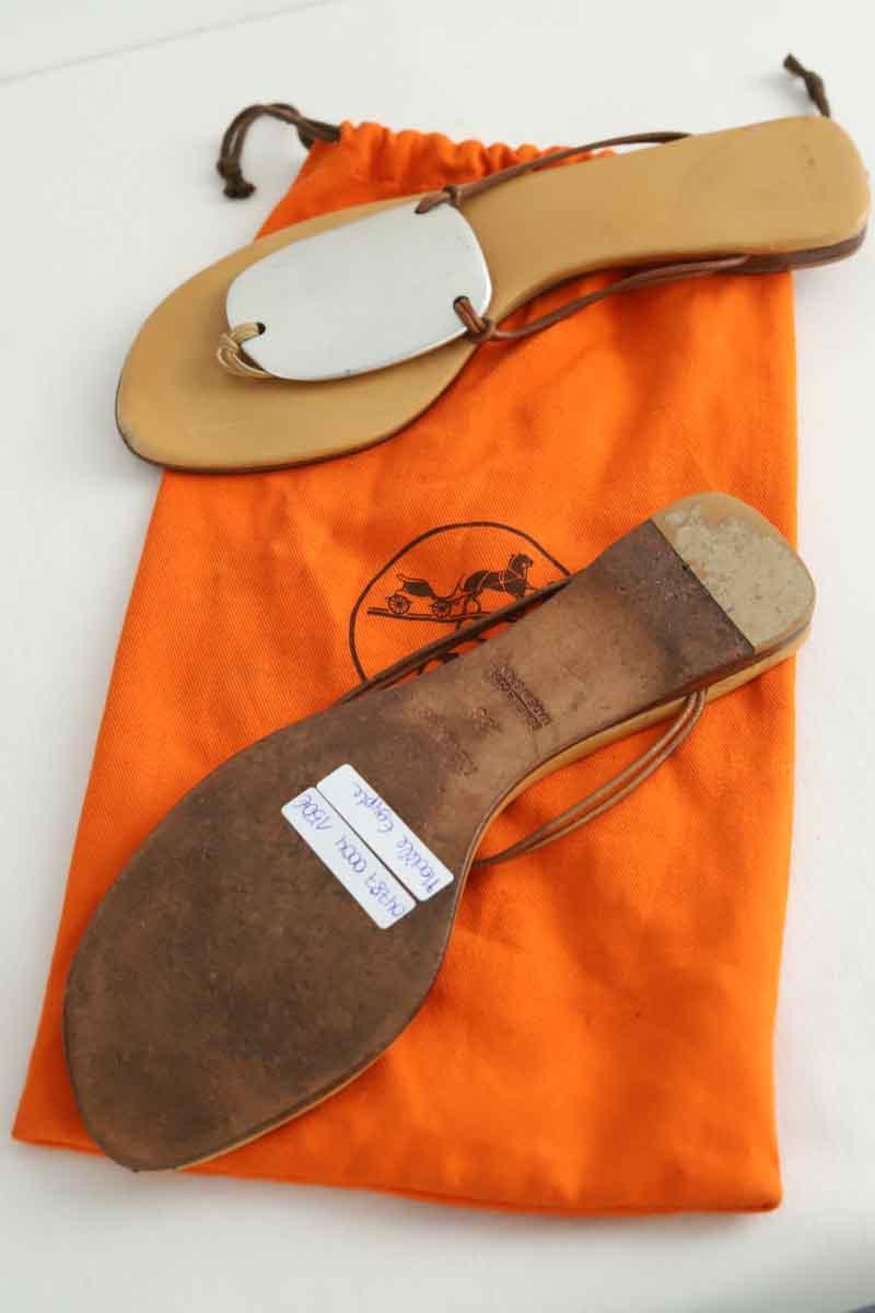 Sandales Hermès  Beige