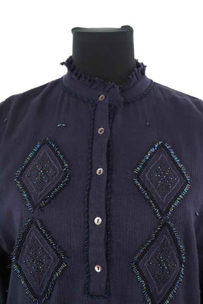 Robe Antik Batik  Marine