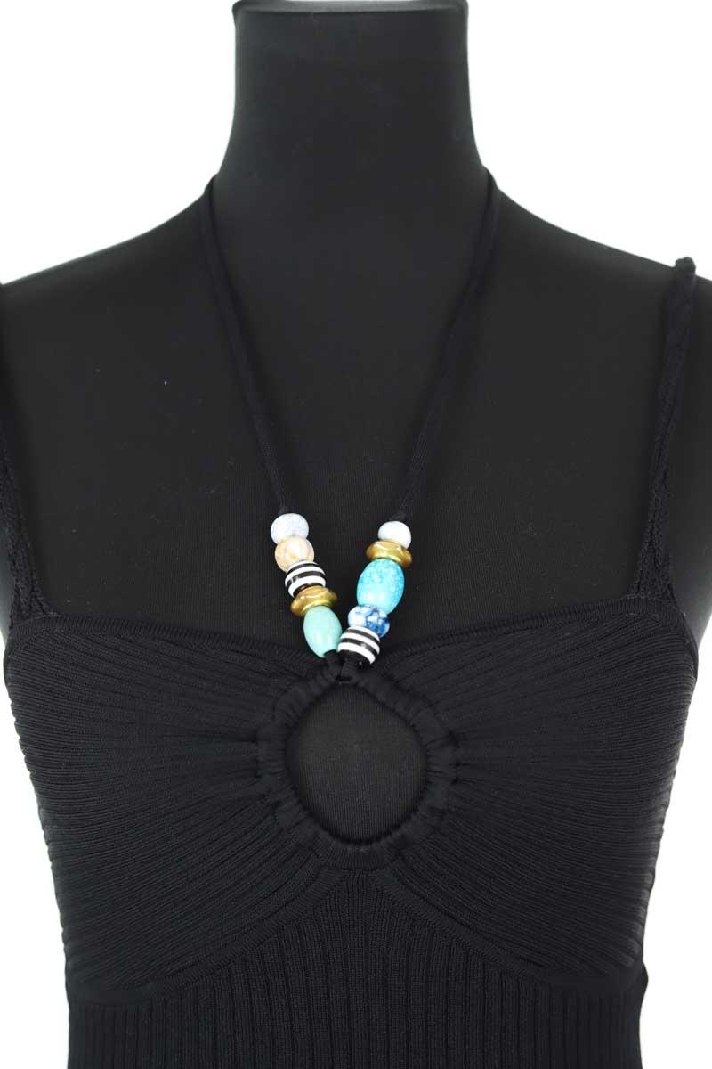 Top sans manche Tresse  Noir