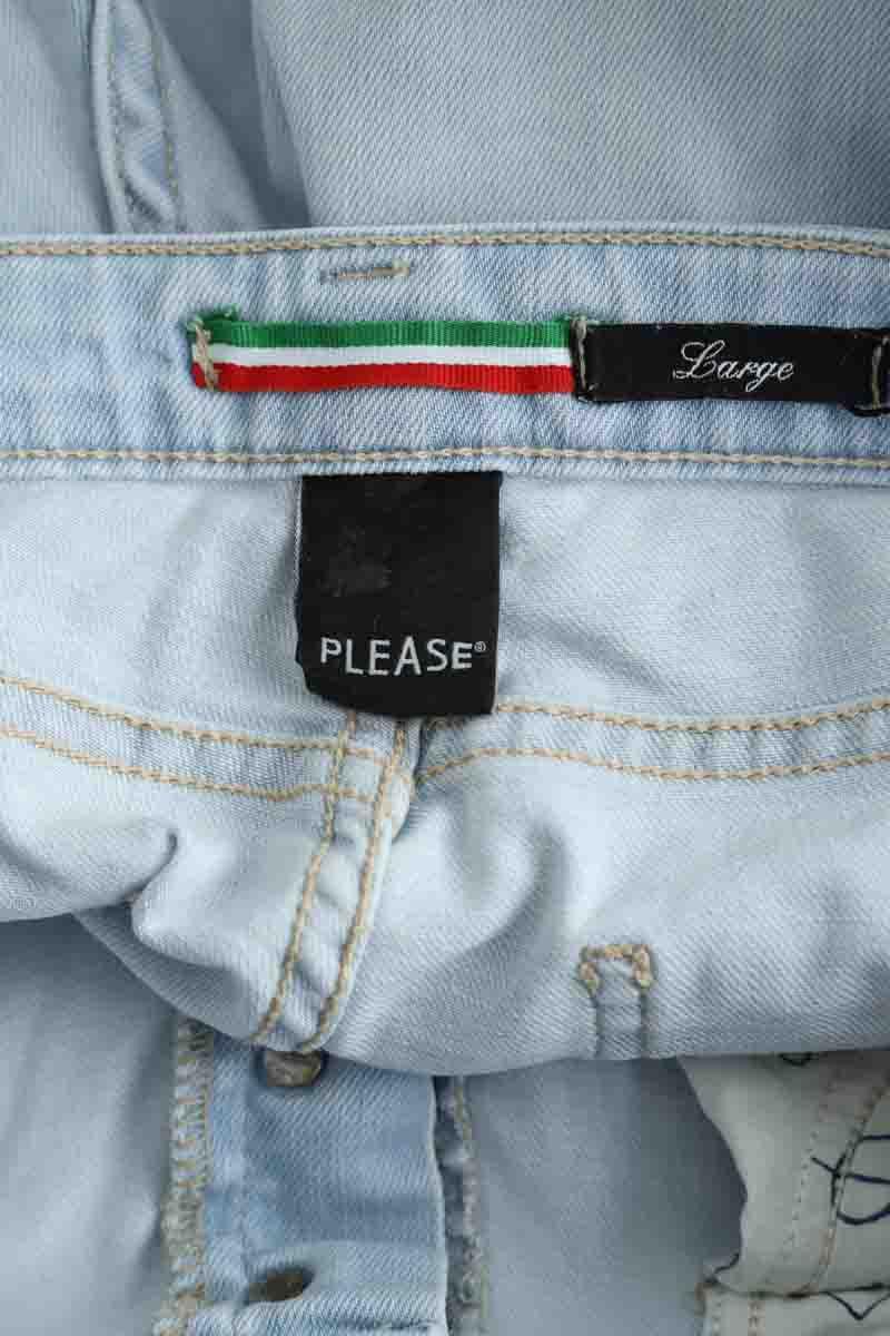Jean court Please  Bleu