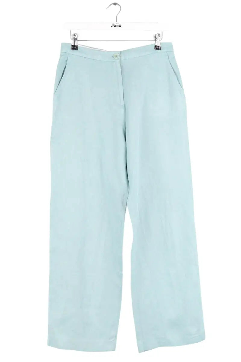 Pantalon large Claudie Pierlot Vert en Lin, taille L - Seconde Main