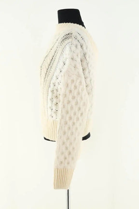 Pull Pinko Blanc en Coton
