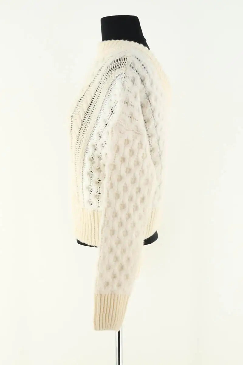 Pull Pinko Blanc en Coton