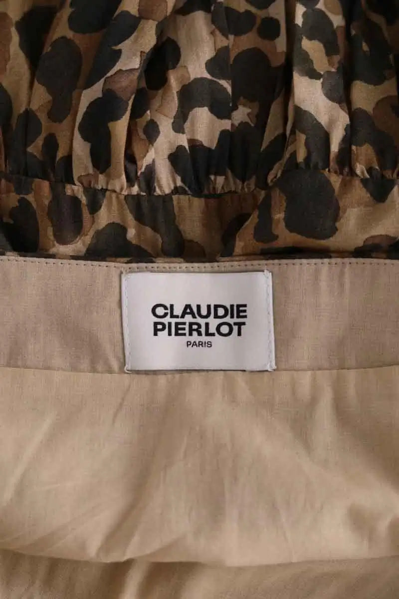 Mini jupe Claudie Pierlot Camel en Coton