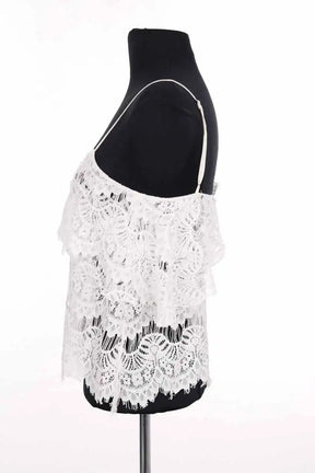 Top sans manche The Kooples Blanc en Viscose