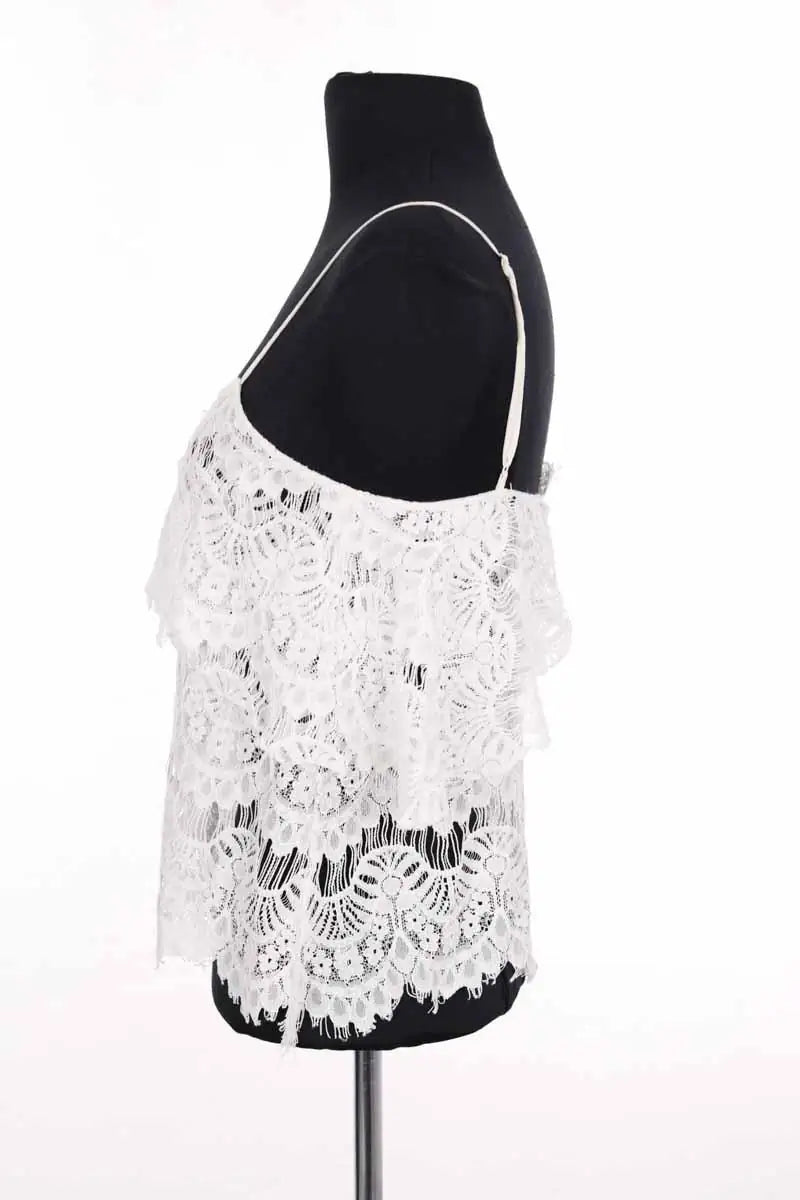 Top sans manche The Kooples Blanc en Viscose