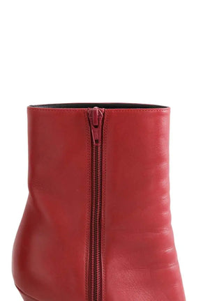 Boots Saint Laurent Bordeaux en Cuir
