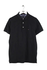 Polo Tommy Hilfiger Slim fit Noir en Coton, taille M - Seconde Main