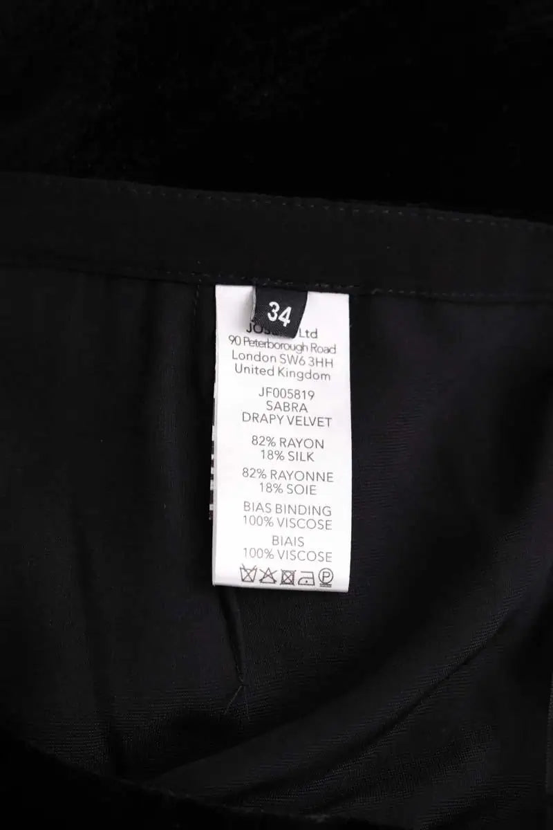 Jupe Joseph Sabra drapy velvet Noir en Synthétique