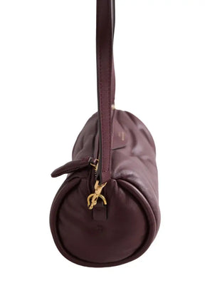 Sac à bandoulière Anya Hindmarch Chubby Barrel Bordeaux en Cuir