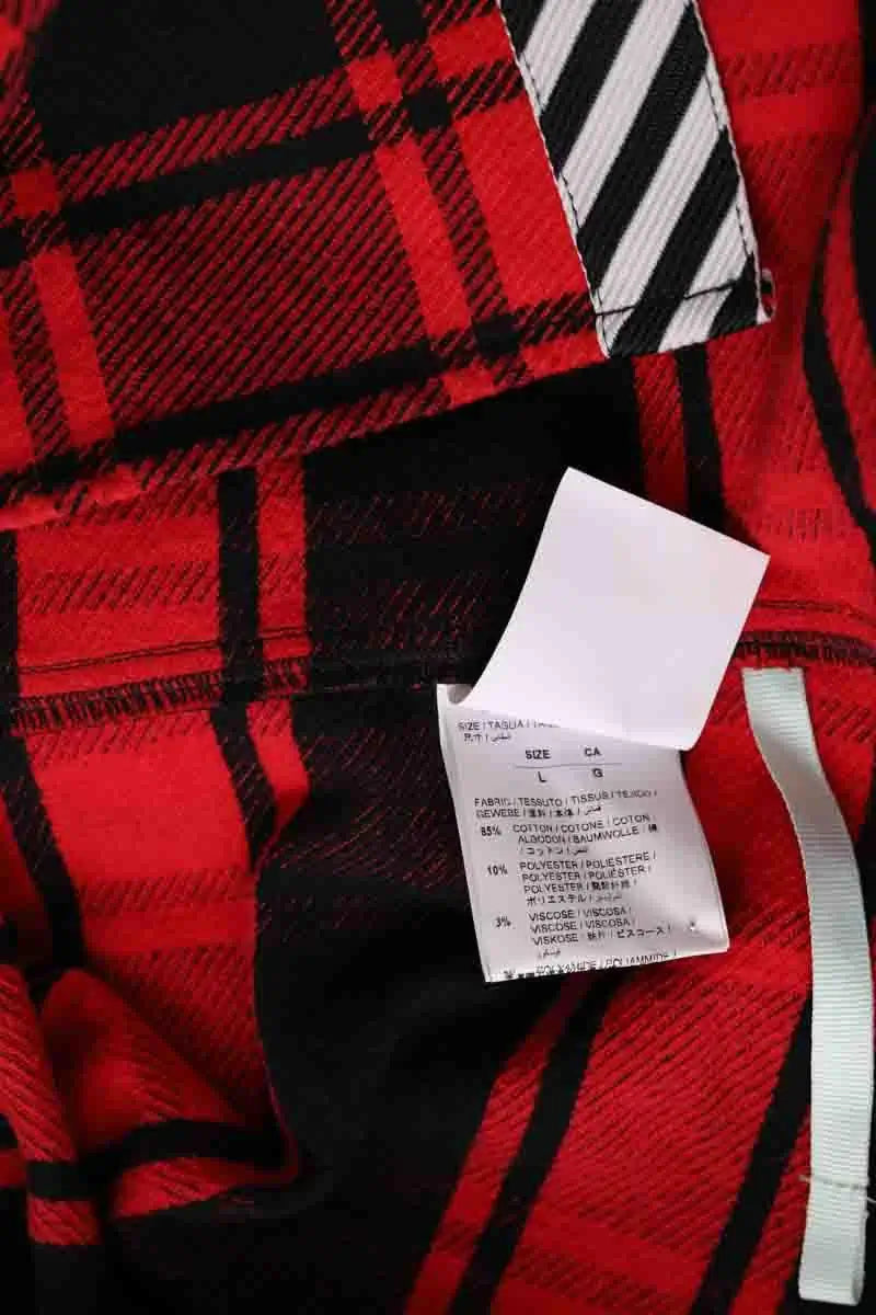 Veste Off White Rouge en Coton