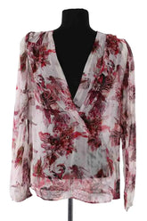 Blouse Iro Syla Rouge en Viscose, taille S - Seconde Main