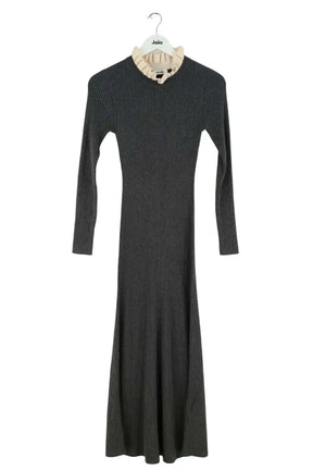 Robe Sandro Gris en Synthétique, taille S - Seconde Main