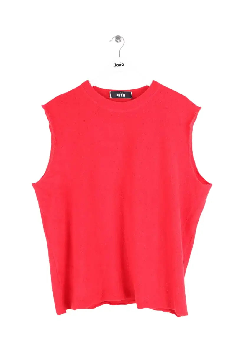 T-shirt MSGM Rouge en Coton, taille L - Seconde Main