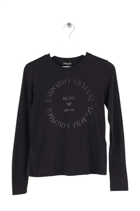 T-shirt Emporio Armani Noir en Coton, taille XS - Seconde Main