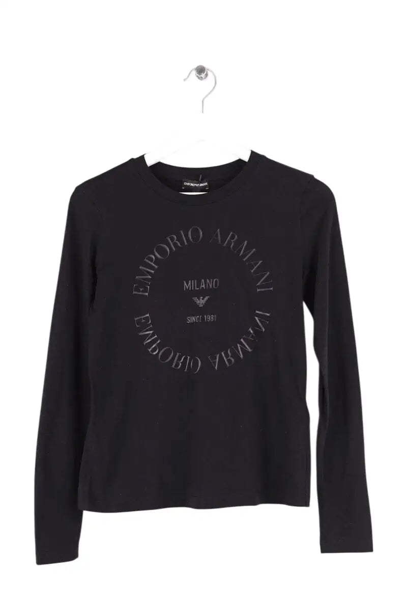T-shirt Emporio Armani Noir en Coton, taille XS - Seconde Main