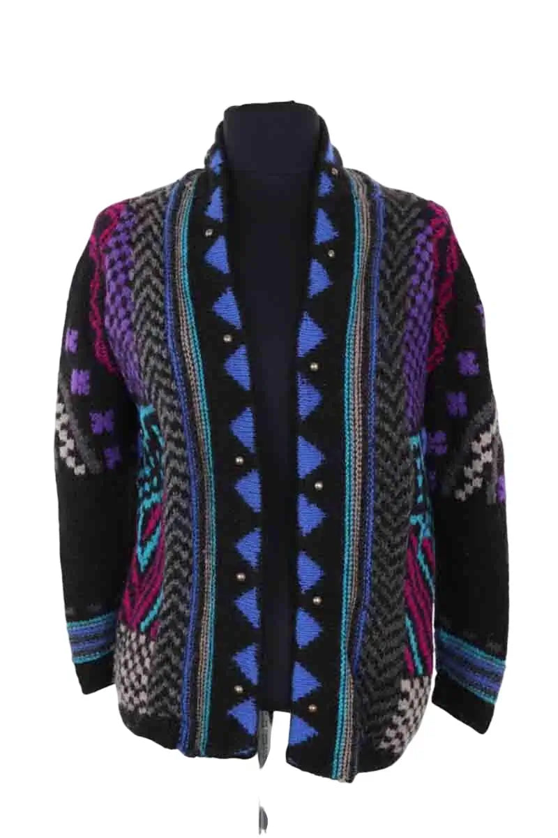 Cardigan laine Alpaga Antik Batik Multicolore en Laine, taille M - Seconde Main