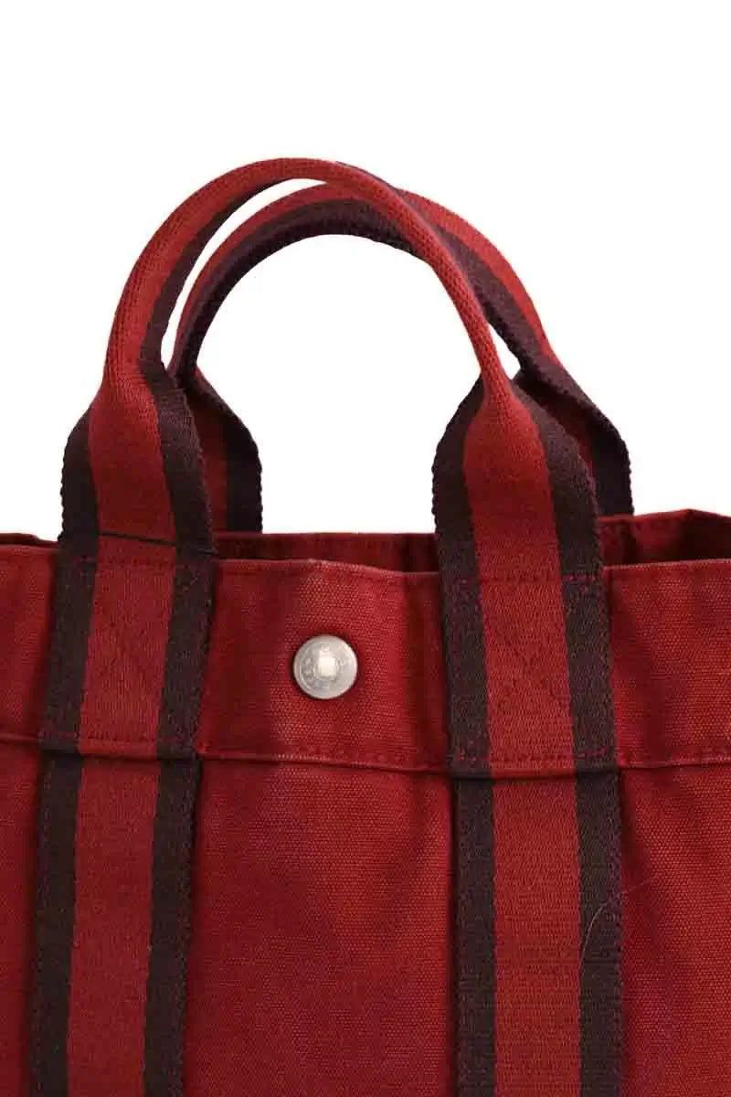Sac à main Hermès Bordeaux en Coton