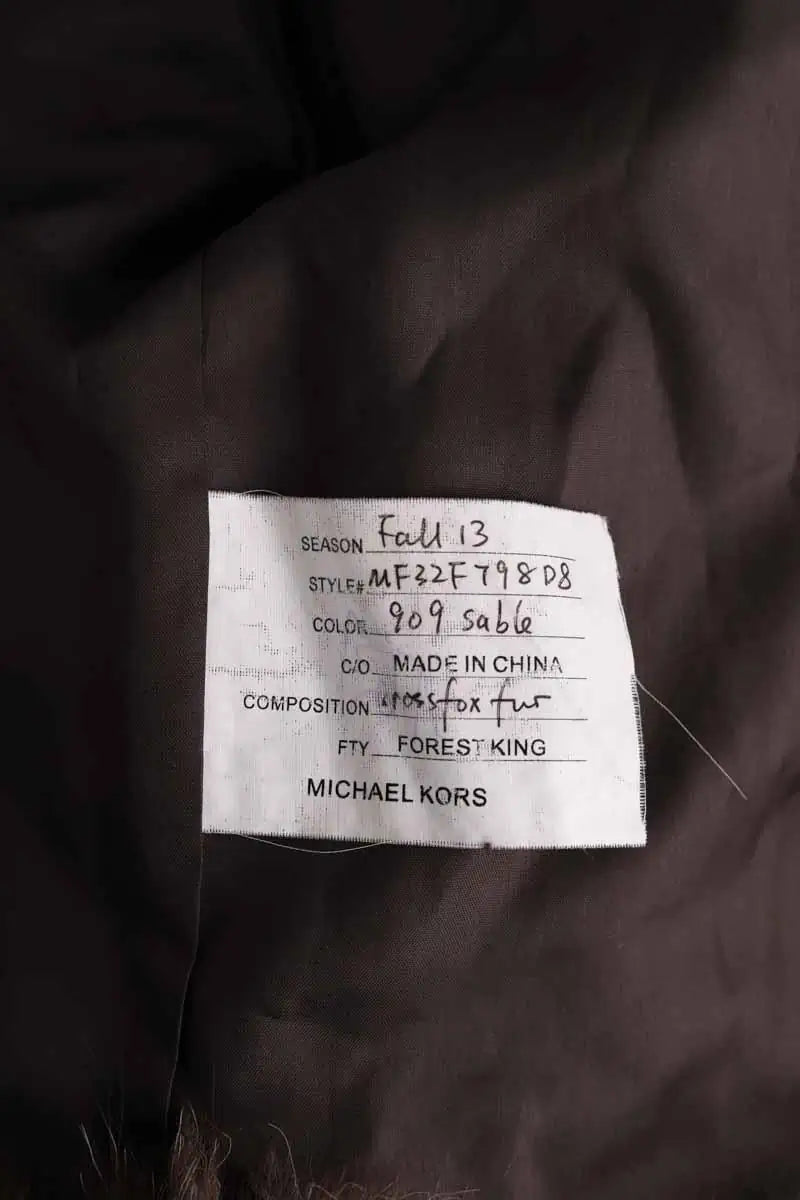 Manteau Michael Kors Marron en Fourrure