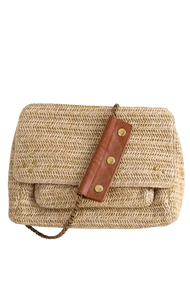 Sac à bandoulière Lulu M Jérôme Dreyfuss Beige en Osier - Seconde Main