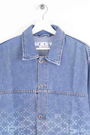 Veste Off White Bleu en Coton