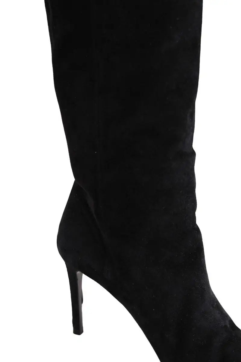 Bottes Prada Noir en Daim