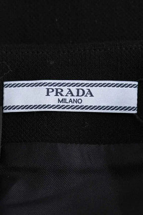Mini jupe Prada Noir en Laine