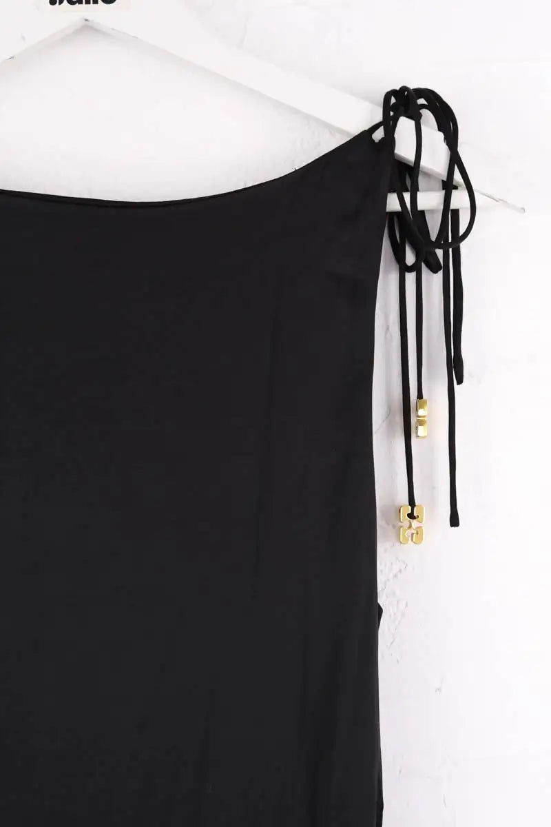 Robe Ganni Noir en Viscose