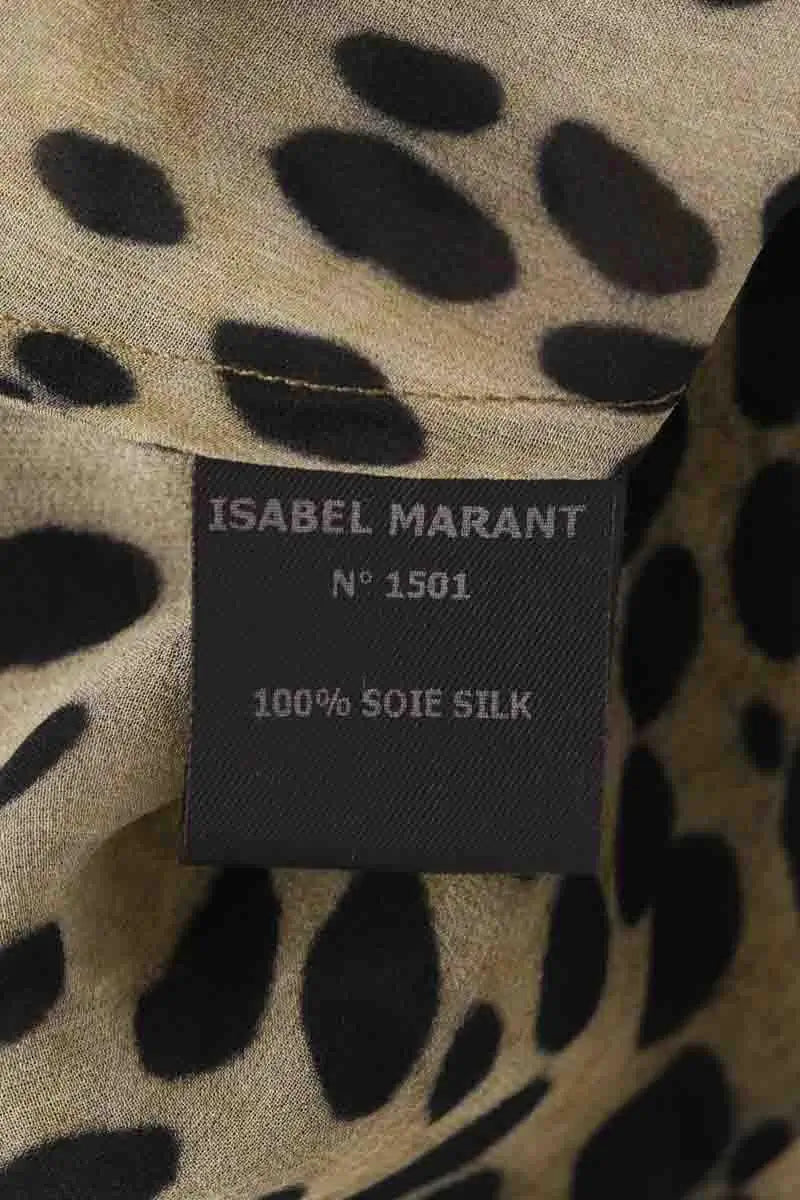 Blouse Isabel Marant Kaki en Soie