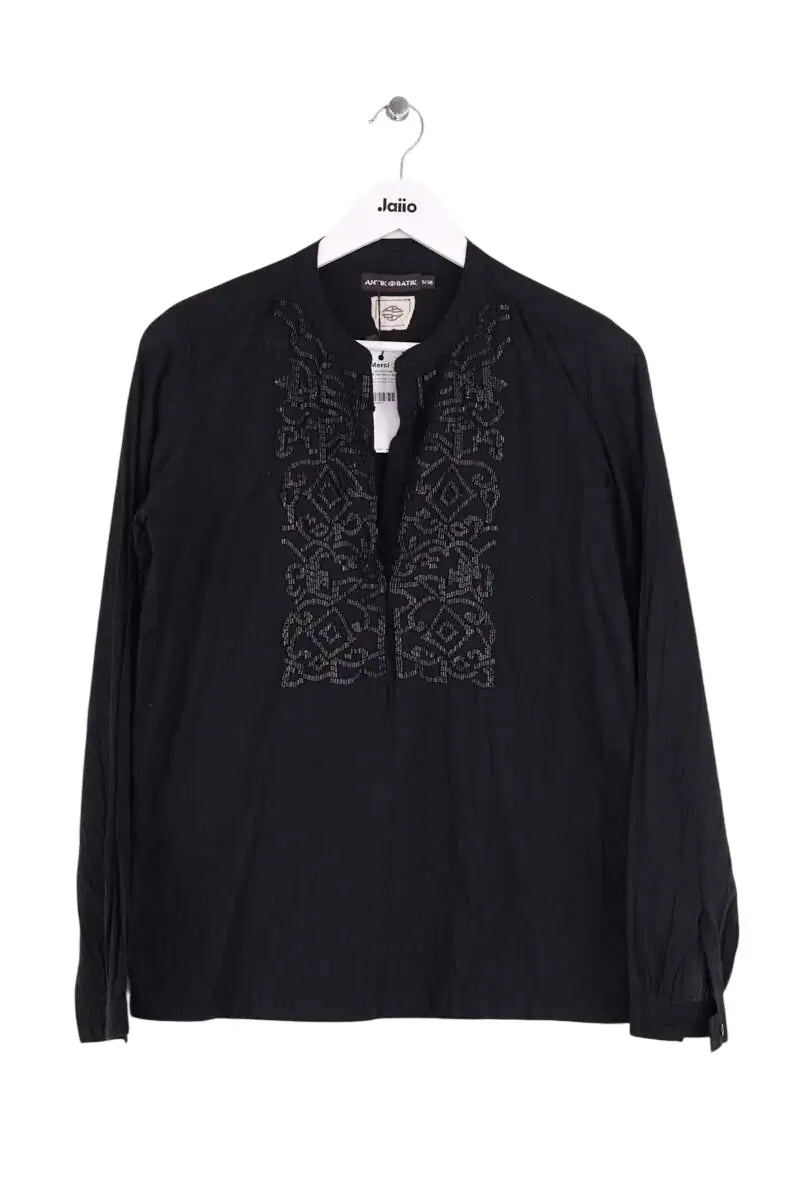 Blouse Antik Batik Noir en Coton, taille S - Seconde Main