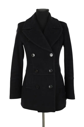 Veste Burberry Noir en Laine, taille XXS - Seconde Main