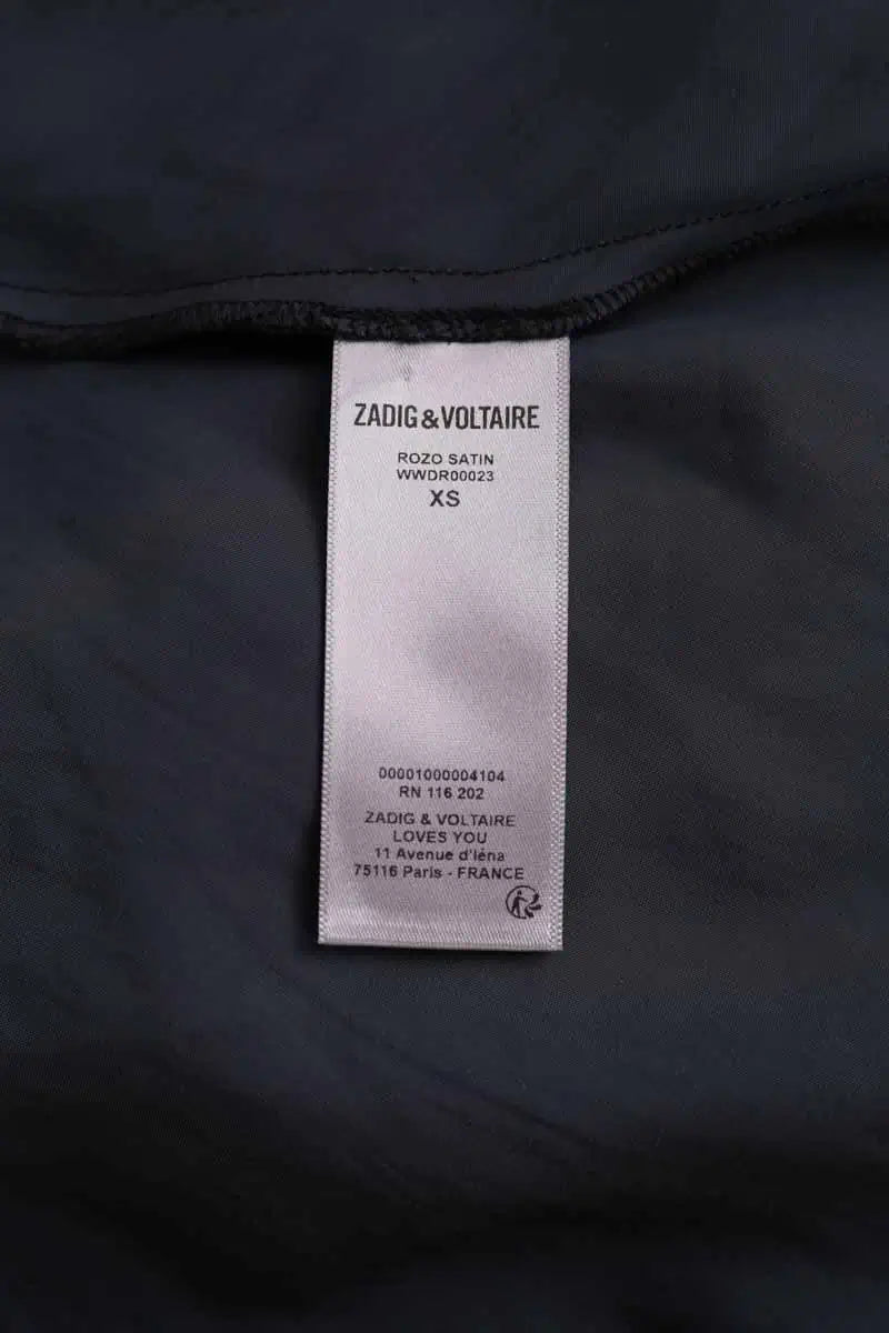 Robe Zadig & Voltaire Rozo satin Noir en Synthétique