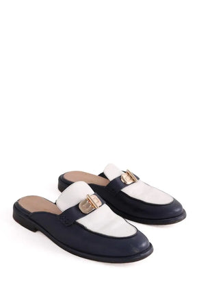 Mules Tommy Hilfiger Bleu en Cuir