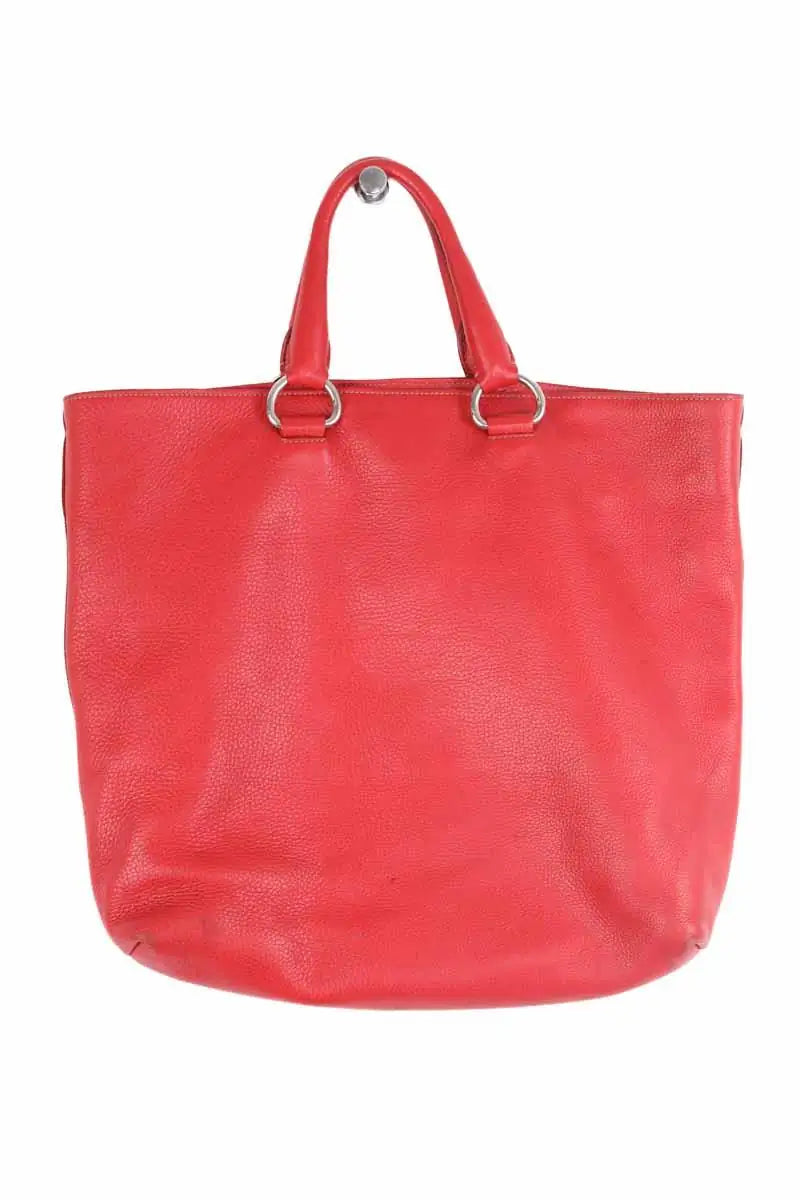 Cabas Prada Rouge en Cuir
