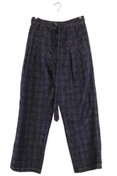 Pantalon large Burberry Bleu en Coton, taille L - Seconde Main