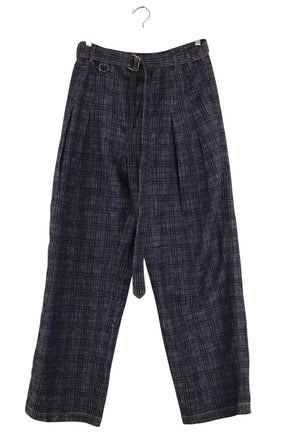 Pantalon large Burberry Bleu en Coton, taille L - Seconde Main