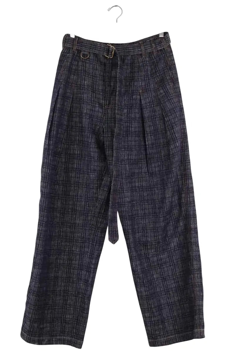 Pantalon large Burberry Bleu en Coton, taille L - Seconde Main