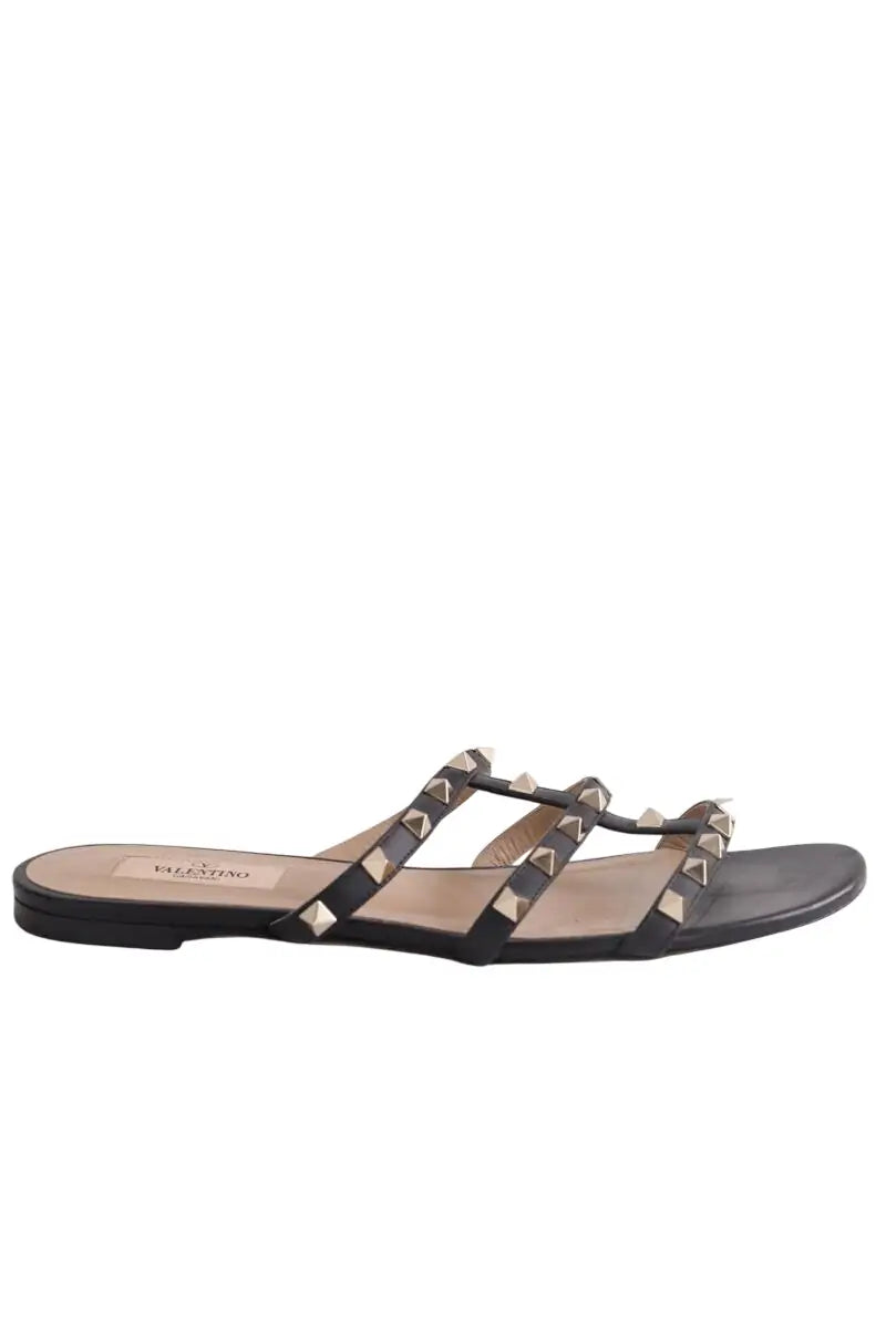 Sandales Valentino Noir en Cuir, taille 38 - Seconde Main