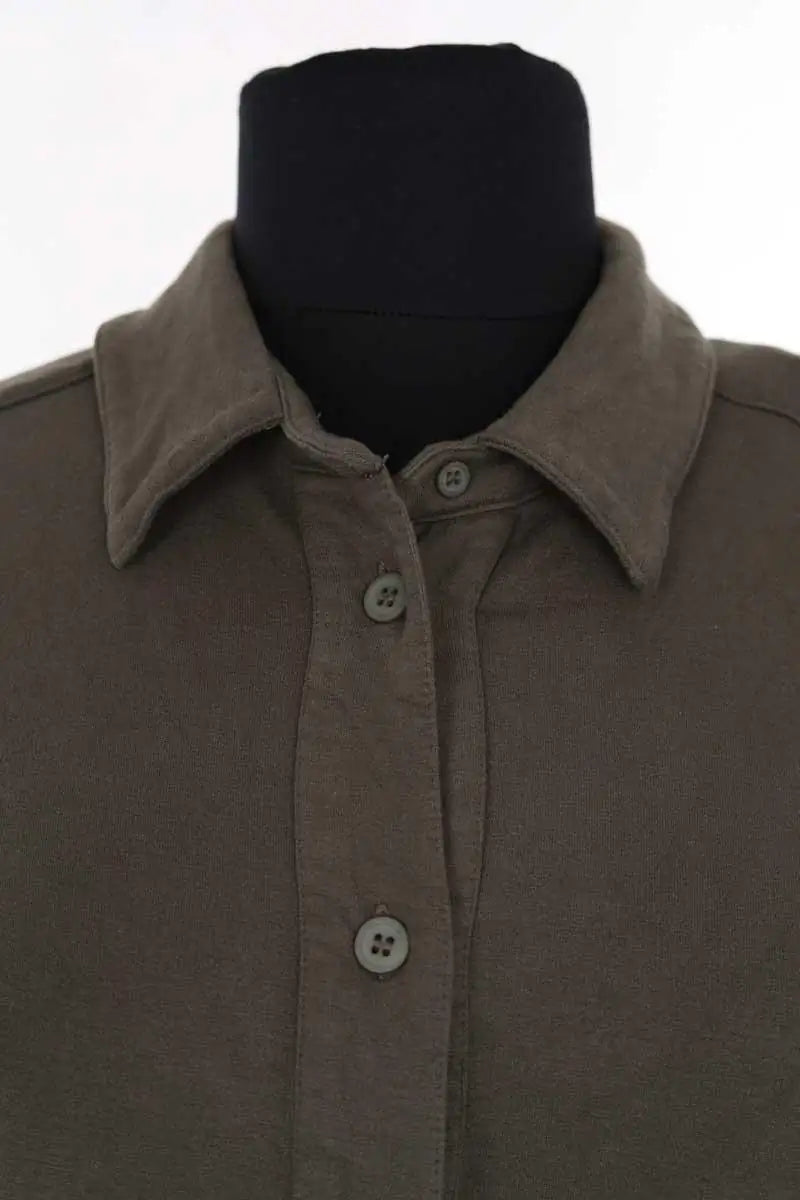 Chemise Majestic Filatures Kaki en Viscose