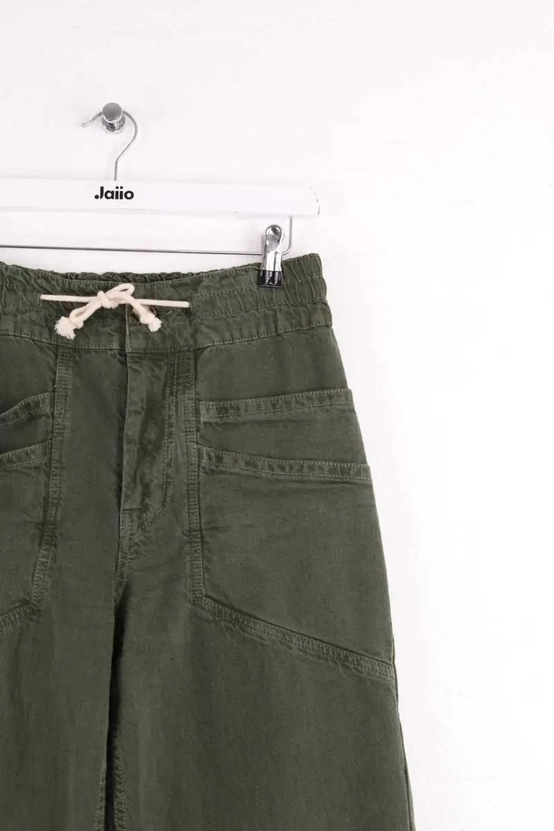 Pantalon droit Ba&Sh Kaki en Coton