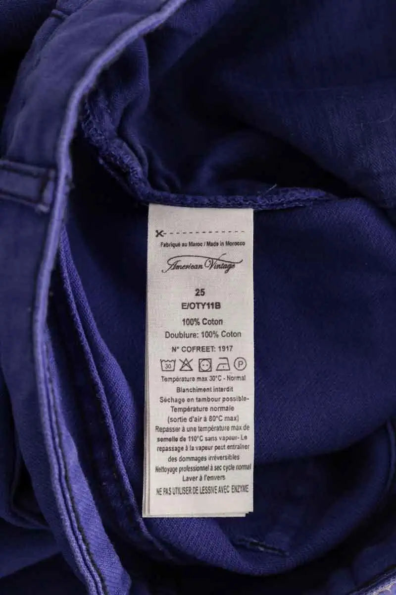 Jean droit American Vintage Violet en Coton