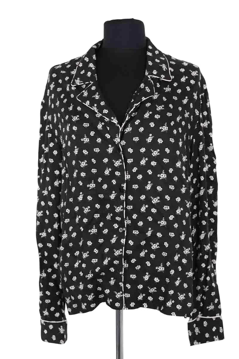 Chemise Claudie Pierlot Noir en Viscose, taille XL - Seconde Main