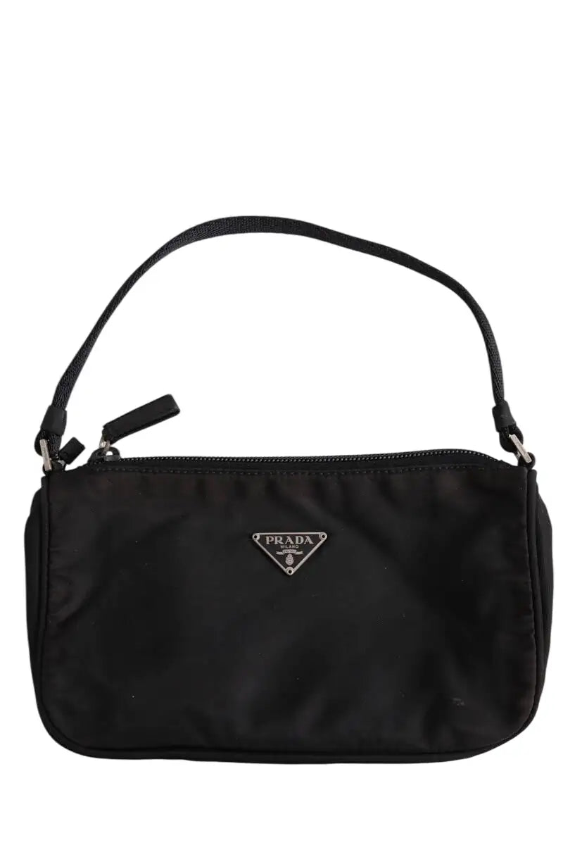 Mini sac Prada Cleo Noir en Tissu - Seconde Main