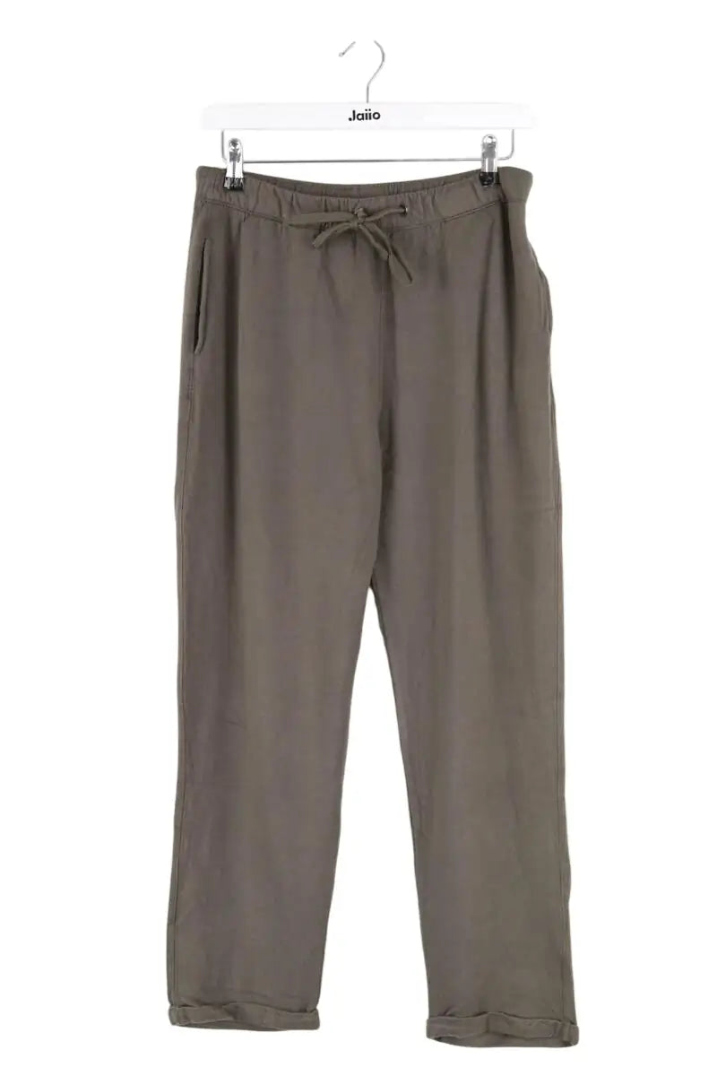 Pantalon Majestic Filatures Kaki en Viscose, taille L - Seconde Main
