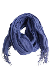 Écharpe Emporio Armani Bleu en Lin - Seconde Main