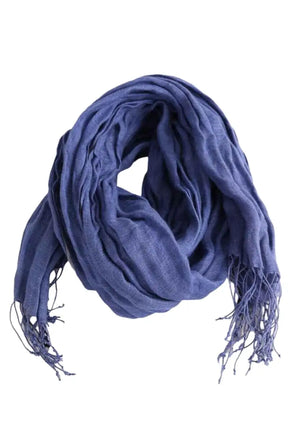 Écharpe Emporio Armani Bleu en Lin - Seconde Main