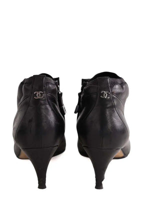 Boots Chanel Noir en Cuir